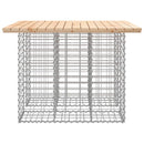 havebord gabiondesign 100x102x72 cm massivt træ fyrretræ