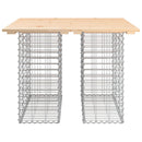 havebord gabiondesign 100x102x72 cm massivt træ fyrretræ