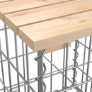 havebord gabiondesign 100x102x72 cm massivt træ fyrretræ