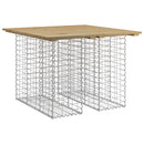 havebord gabiondesign 100x102x72 cm imprægneret fyrretræ