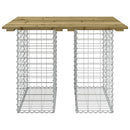 havebord gabiondesign 100x102x72 cm imprægneret fyrretræ