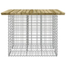 havebord gabiondesign 100x102x72 cm imprægneret fyrretræ