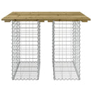 havebord gabiondesign 100x102x72 cm imprægneret fyrretræ