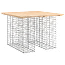 havebord gabiondesign 100x102x72 cm massivt træ fyrretræ