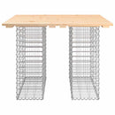 havebord gabiondesign 100x102x72 cm massivt træ fyrretræ