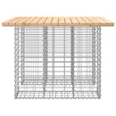 havebord gabiondesign 100x102x72 cm massivt træ fyrretræ