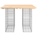 havebord gabiondesign 100x102x72 cm massivt træ fyrretræ