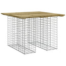 havebord gabiondesign 100x102x72 cm imprægneret fyrretræ