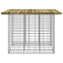 havebord gabiondesign 100x102x72 cm imprægneret fyrretræ