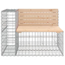 havebænk med gabiondesign 184x71x65,5 cm massivt fyrretræ