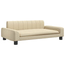sofa til børn 90x53x30 cm stof cremefarvet