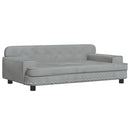 sofa til børn 90x53x30 cm velour lysegrå