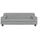 sofa til børn 90x53x30 cm velour lysegrå