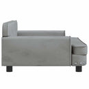 sofa til børn 90x53x30 cm velour lysegrå