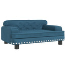 sofa til børn 70x45x30 cm fløjl blå