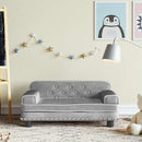 sofa til børn 70x45x30 cm fløjl lysegrå