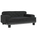 sofa til børn 70x45x30 cm fløjl sort