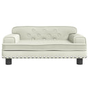 sofa til børn 70x45x30 cm fløjl cremefarvet