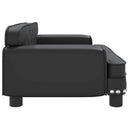 sofa til børn 70x45x30 cm kunstlæder sort