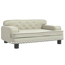 sofa til børn 70x45x30 cm kunstlæder cremefarvet