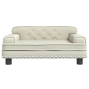 sofa til børn 70x45x30 cm kunstlæder cremefarvet