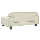 sofa til børn 70x45x30 cm kunstlæder cremefarvet