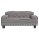 sofa til børn 70x45x30 cm kunstlæder grå