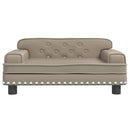 sofa til børn 70x45x30 cm kunstlæder cappuccinofarvet