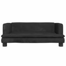 sofa til børn 80x45x30 cm velour sort