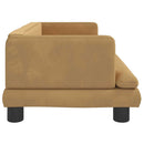 sofa til børn 80x45x30 cm velour brun