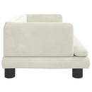 sofa til børn 80x45x30 cm velour cremefarvet