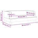 sofa til børn 80x45x30 cm velour cremefarvet