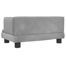 sofa til børn 60x40x30 cm velour lysegrå
