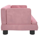 sofa til børn 60x40x30 cm velour lyserød
