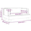 sofa til børn 60x40x30 cm velour brun
