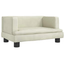 sofa til børn 60x40x30 cm velour cremefarvet