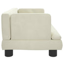 sofa til børn 60x40x30 cm velour cremefarvet