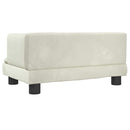 sofa til børn 60x40x30 cm velour cremefarvet
