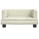 sofa til børn 60x40x30 cm kunstlæder cremefarvet