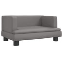 sofa til børn 60x40x30 cm kunstlæder grå