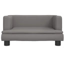 sofa til børn 60x40x30 cm kunstlæder grå