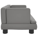 sofa til børn 60x40x30 cm kunstlæder grå
