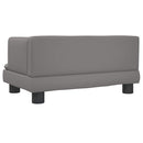 sofa til børn 60x40x30 cm kunstlæder grå