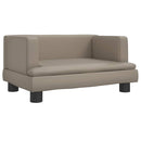 sofa til børn 60x40x30 cm kunstlæder cappuccinofarvet