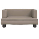 sofa til børn 60x40x30 cm kunstlæder cappuccinofarvet