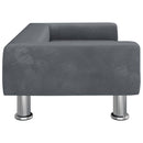 sofa til børn 70x45x26,5 cm fløjl mørkegrå