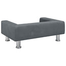 sofa til børn 70x45x26,5 cm fløjl mørkegrå