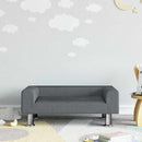 sofa til børn 70x45x26,5 cm fløjl mørkegrå