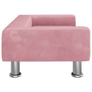 sofa til børn 70x45x26,5 cm fløjl lyserød