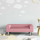 sofa til børn 70x45x26,5 cm fløjl lyserød